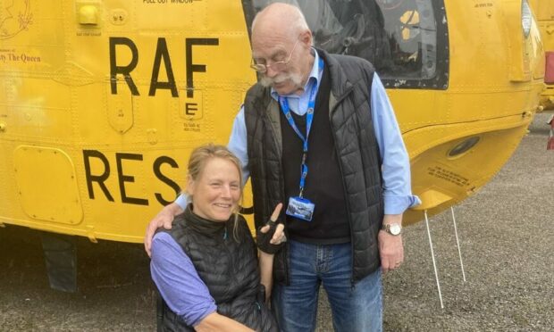 Karen Darke meets  Paul Challice at the Morayvia museum.