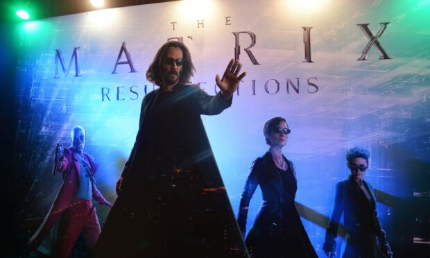 Matrix 4 Resurrections display in Bangkok, Thailand.