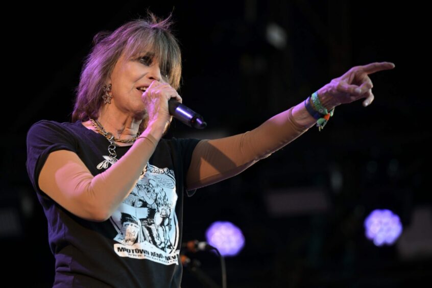 Chrissie Hynde, of The Pretenders, at Glastonbury in June.