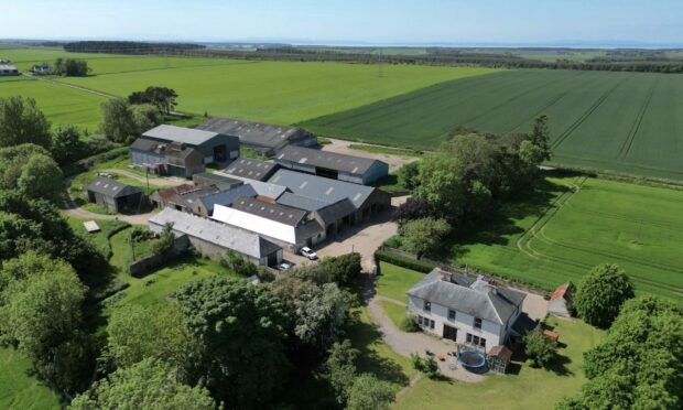 Monaughty farm has a good range of buildings with mainly arable land.