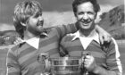 Donnie Grant and son Ross winning the Camanachd cup in 1984. The first father and son combo to do so.