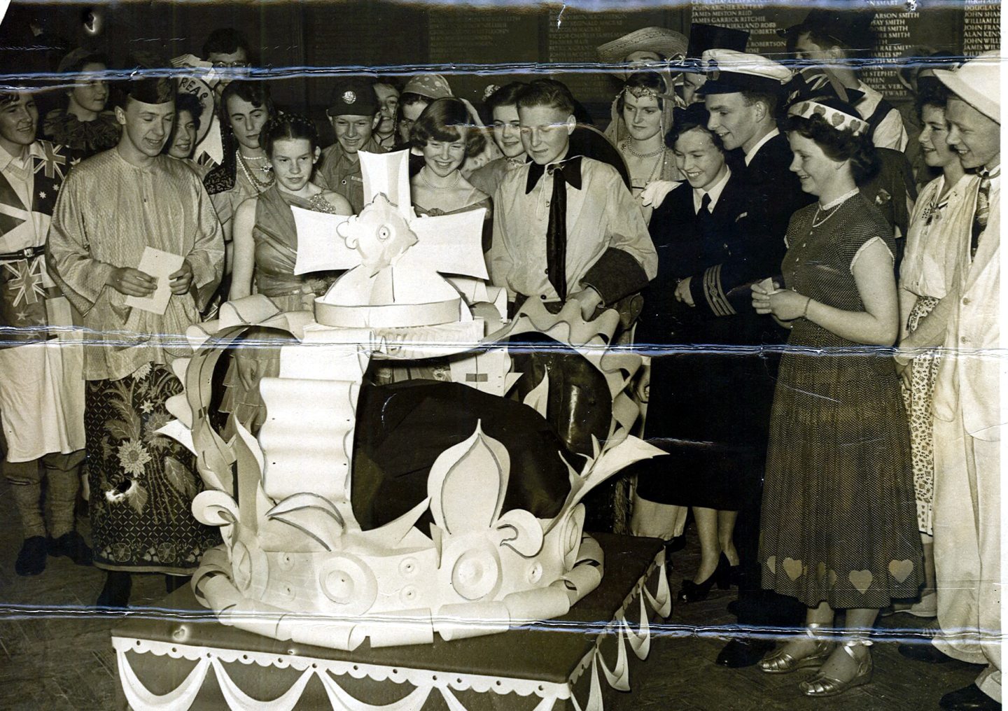 A fancy dress party at Aberdeen Grammar School on 6th June 1953.
