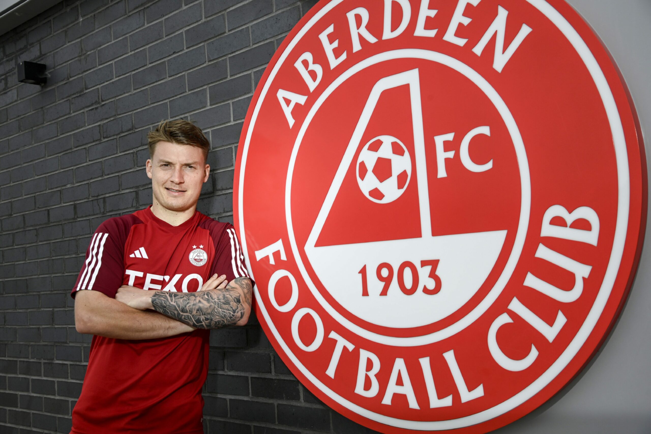 Aberdeen defender James McGarry pictured at the club's Cormack Park training complex. Image: SNS 