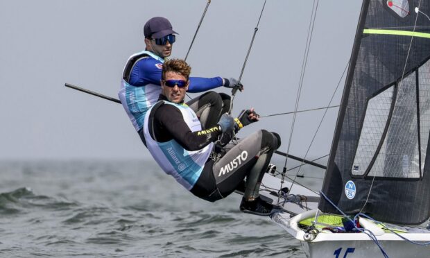 Kingussie sailor Fynn Sterritt competing at the 2023 Sailing World Championships. Image: Sportsbeat.