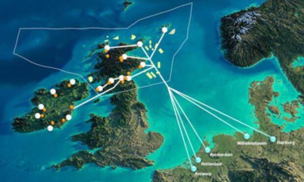 A 'backbone' pipeline could form part of a new network for exporting Scottish hydrogen to the rest of Europe.