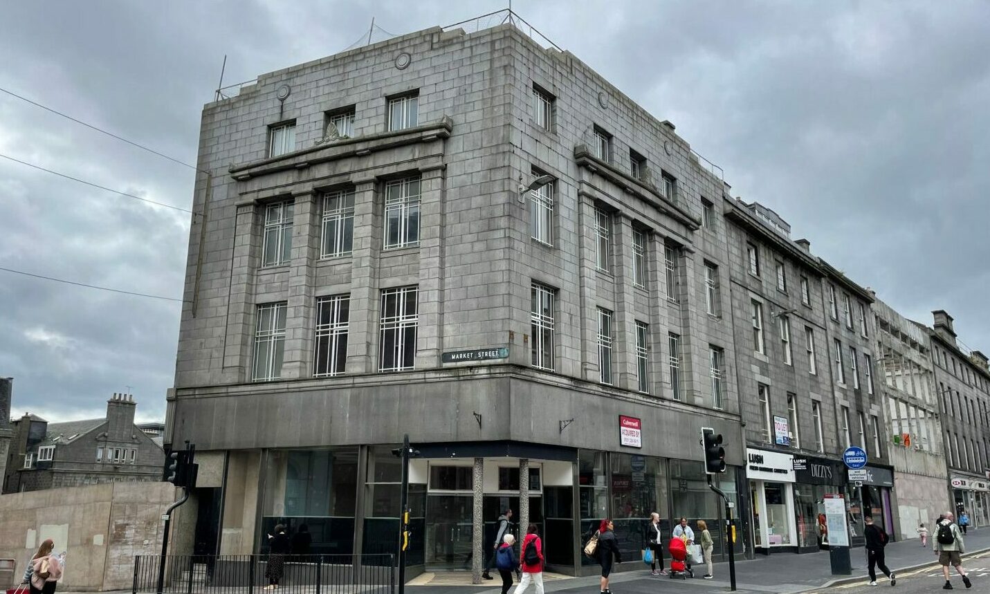The former Caffe Nero building on Union Street in Aberdeen