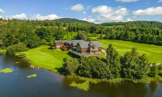 The stunning lodge nestled on the banks of Loch of Aboyne has hit the market. Image: CCL Property.