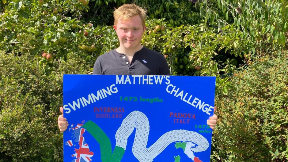 Inverness swimmer Matthew McCreadie will be taking part in the European Down Syndrome Swimming Championship