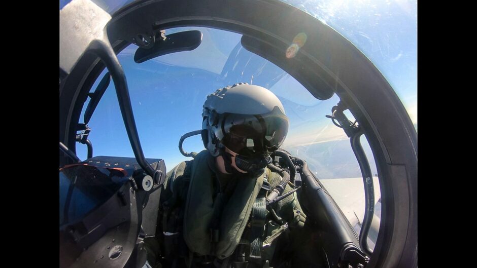 Pilot Jake flying close to the Russian border.