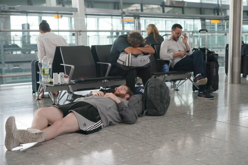 Passengers at Heathrow Airport 