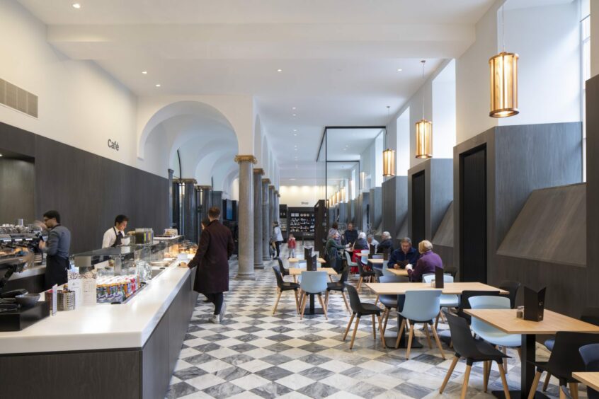 Interior of Aberdeen Art Gallery Cafe.