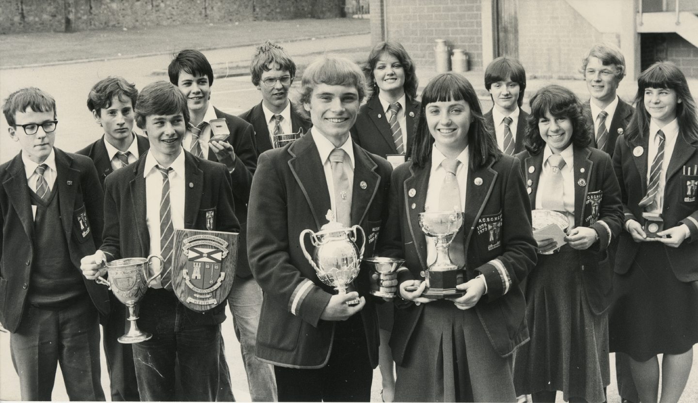 Top all round pupils at Aberdeen Grammar School, Timothy McKay and Fiona McCombie, pictured in 1981.