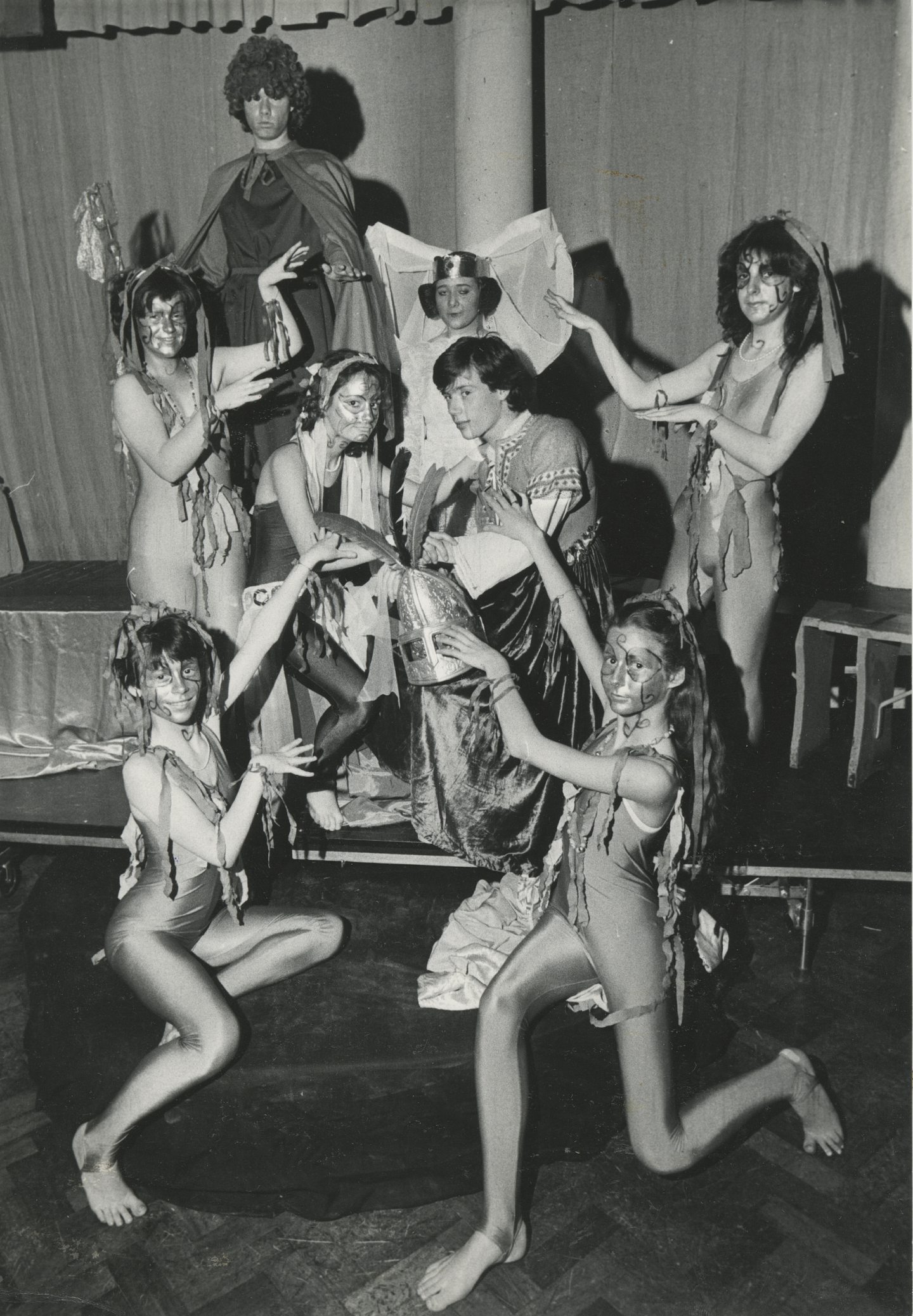 The school's Dramatic Society during their production of Ondine in 1984.