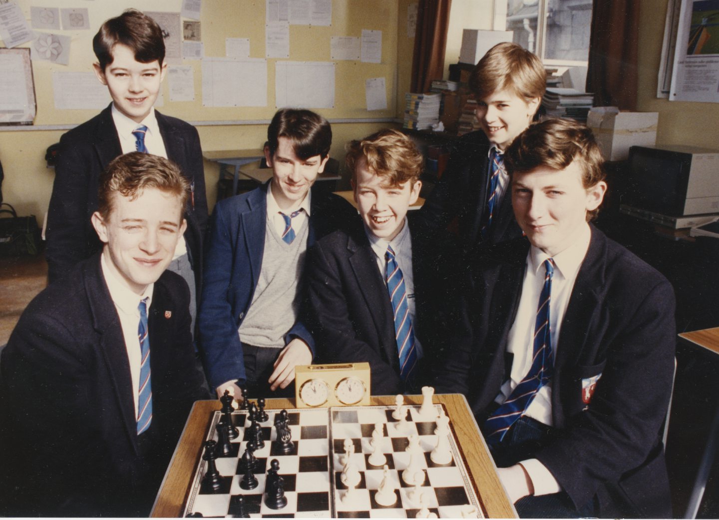 The Aberdeen school's chess team after winning The Times British Championships in 1991.