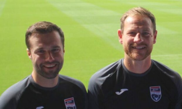 Ross County's head of youth and academy operations Gordon Duff, and academy manager Gary Warren. Image: Ross County FC