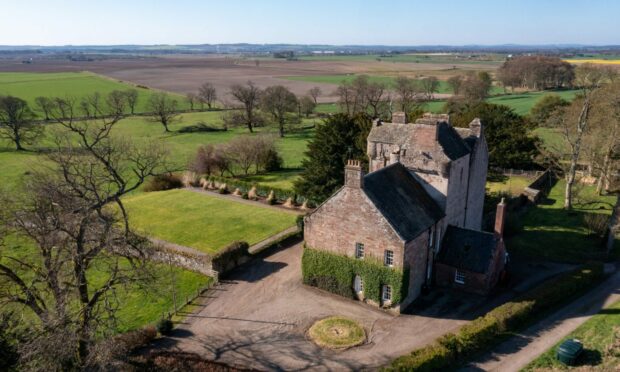 Balbegno Castle, in Fettercairn, has been listed for sale. Image: Savills.
