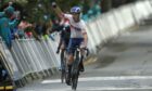 Great Britain's Finlay Graham wins the men's C3 road race at the 2023 UCI Cycling World Championships in Dumfries. Image: PA.