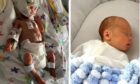 Baby Jude was born 10 weeks premature at Raigmore Hospital.