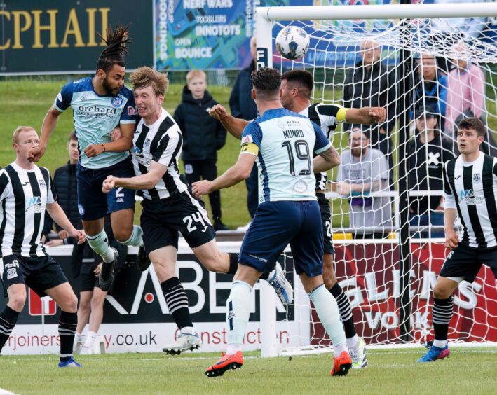 Ross County's Connall Ewan in action while on loan at Elgin City. 