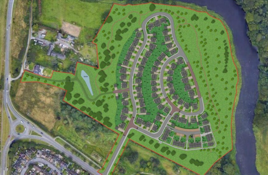 The layout of the new housing development to be built on the site of the former Cordyce School. Image: David Wilson Homes