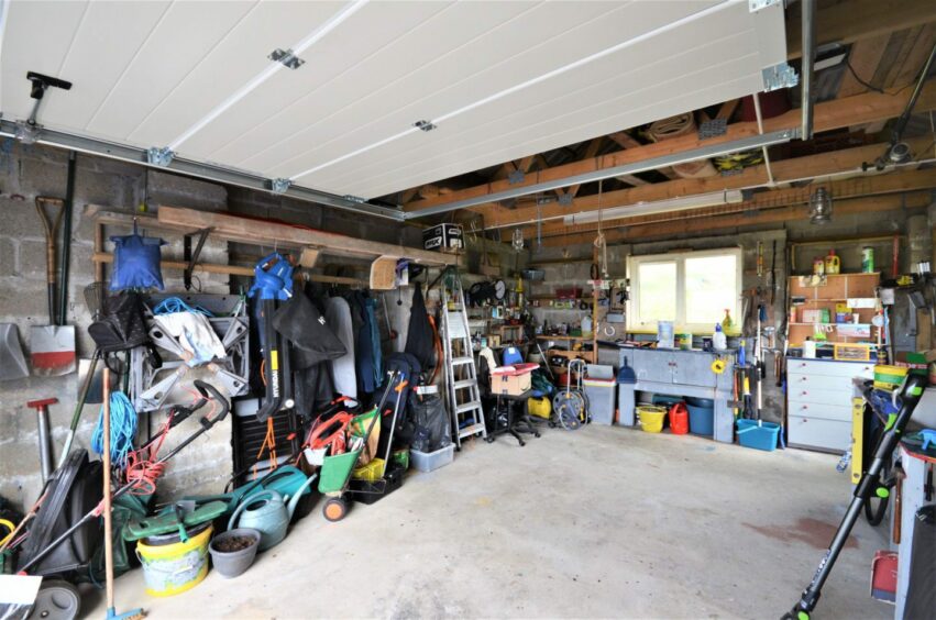The garage in the Luskentyre three-bedroomed house for sale on the Isle of Harris.