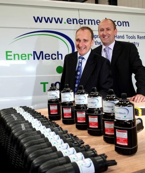 Dough Duguid, right, and Michael Buchan during their time together at EnerMech.