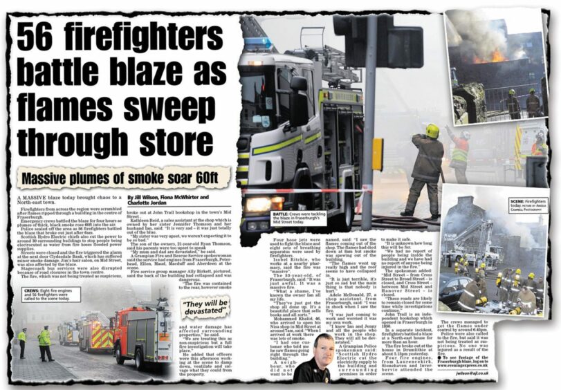 An article on the fire at the John Trail bookshop in 2009.
