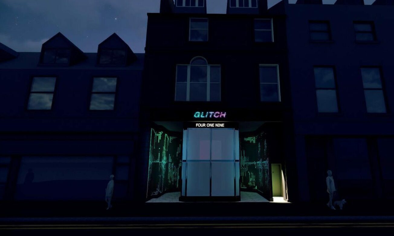 Digital rendering of front elevation of Glitch.