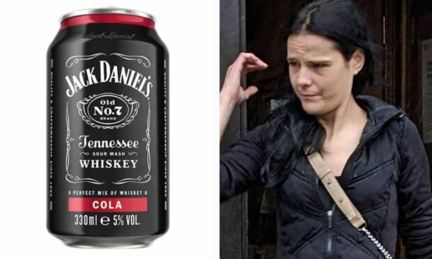 Elizabeth Milne poured a Jack Daniels and cola over a security guard. Image: DC Thomson