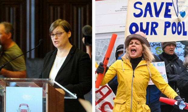 Aberdeen City Council's chief executive Angela Scott, and her senior officers, are under mounting pressure after campaigners claimed a victory in fight over library and pool closures. Image: DC Thomson
