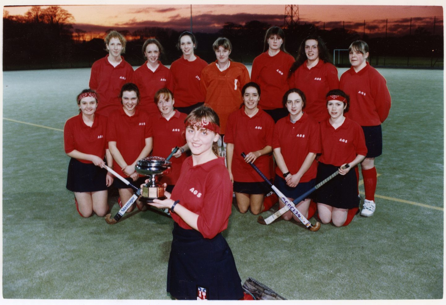 Grammar School hockey team after winning the senior North District Knockout Cup in 1993.