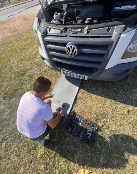 Fixing the van