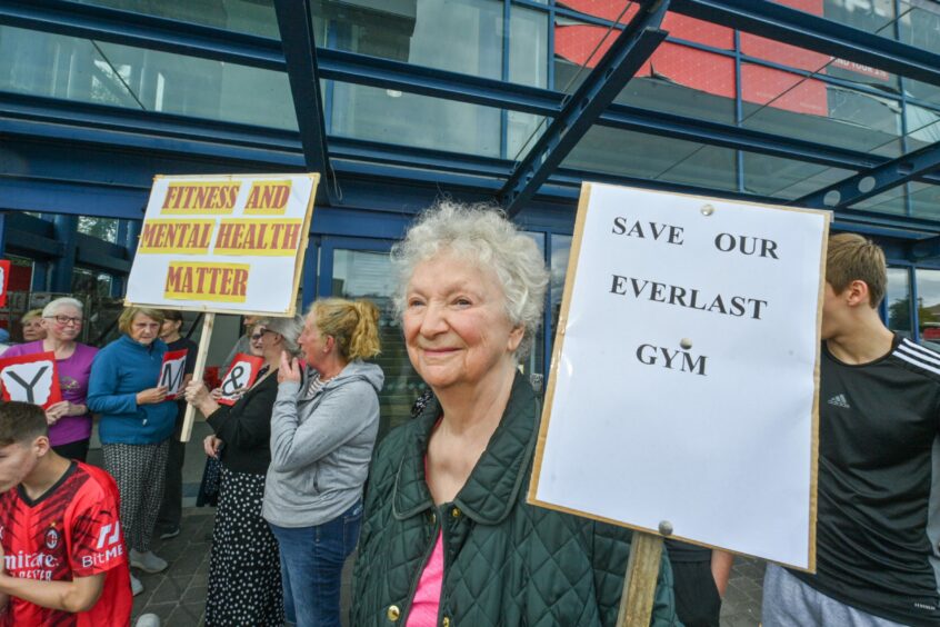 Members staged a protest at Everlast Gym earlier this year