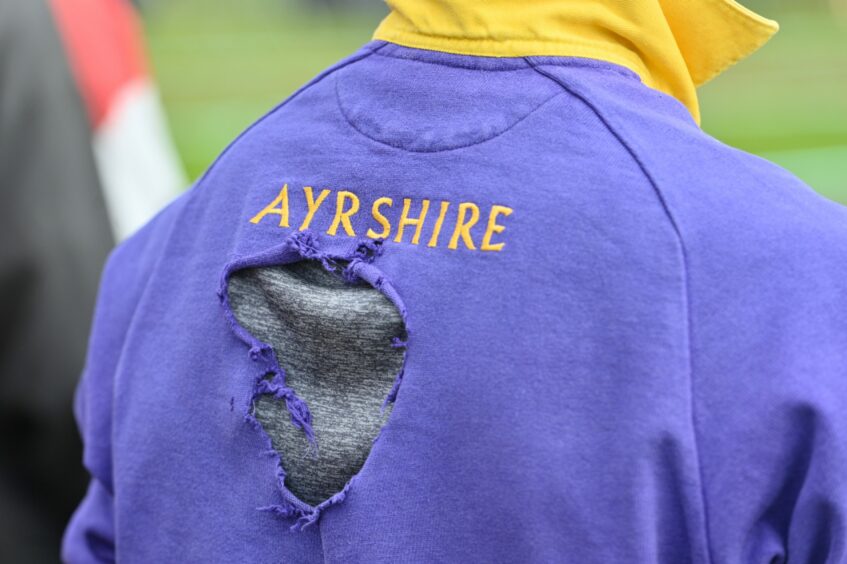 A ripped Ayrshire jumper.