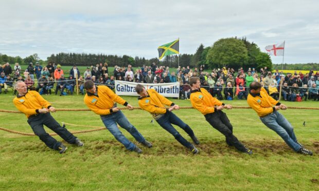 Cornhill tug o' war team are ready to take on the championships. Image: Jason Hedged / DC Thomson
