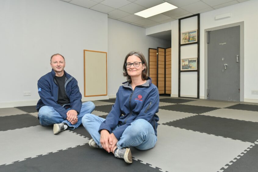 John Craig and his partner and assistant instructor Amanda Walker are pictured in the new fitness studio in Forres.