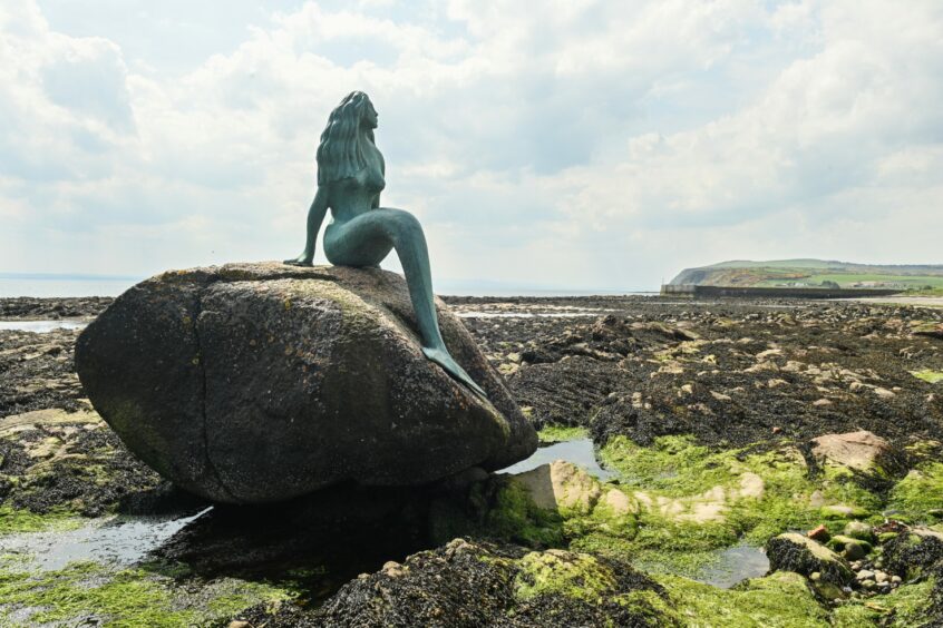 The Mermaid of the North sculpture in Balintore.