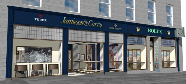 An artist impression of the expanded Jamieson and Carry store on Union Street, Aberdeen. Image: Nason Foster Limited