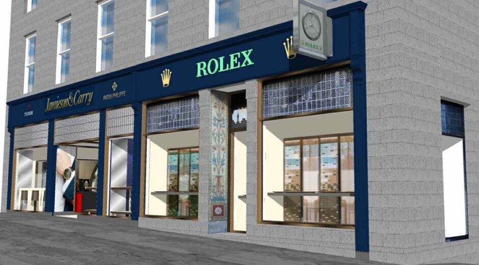 Artist impression of Rolex showroom in Aberdeen