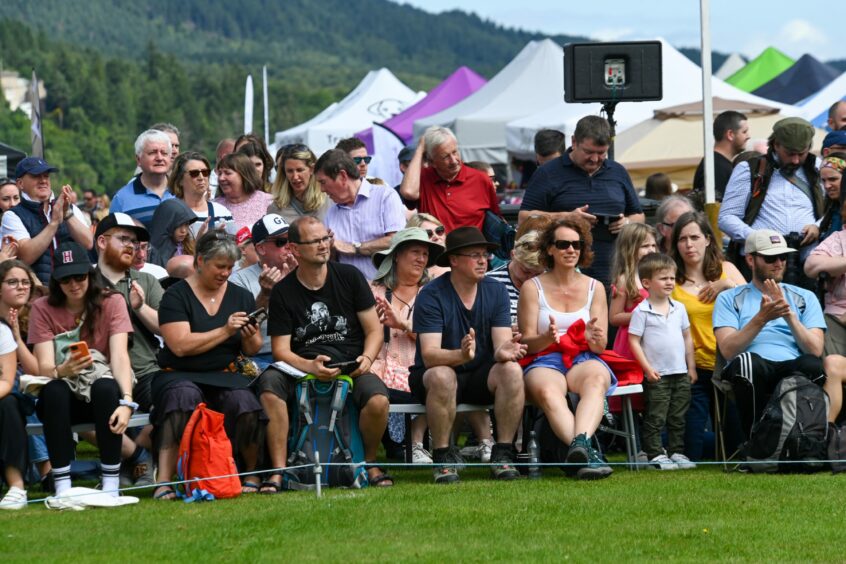 Crowds at Ballater Highland Games 2023