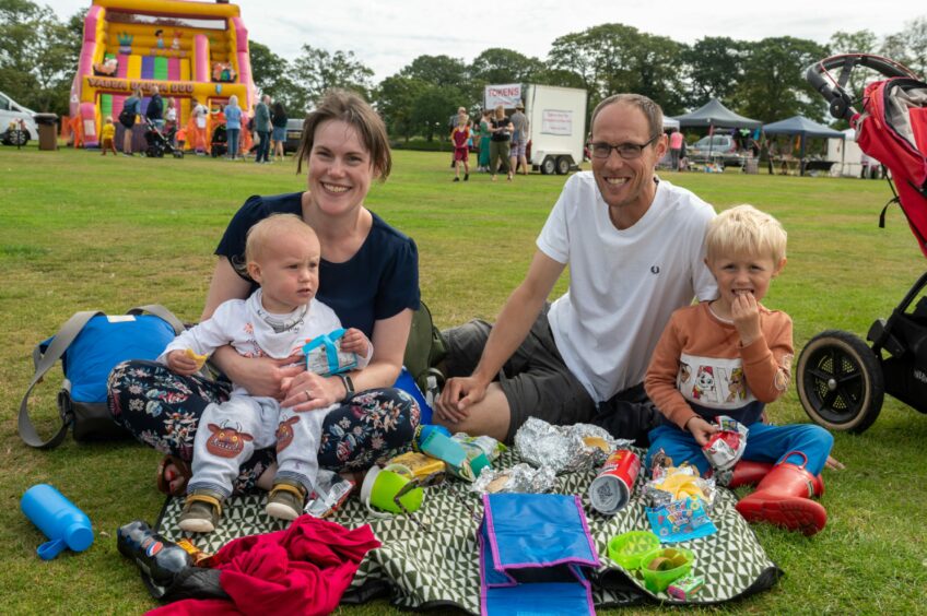 Many families brought picnics as they enjoyed the day. 