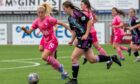 Bayley Hutchison in action for Aberdeen Women against Hearts in a SWPL match at Balmoral Stadium.
