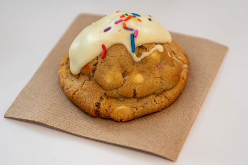 A birthday cake cookie