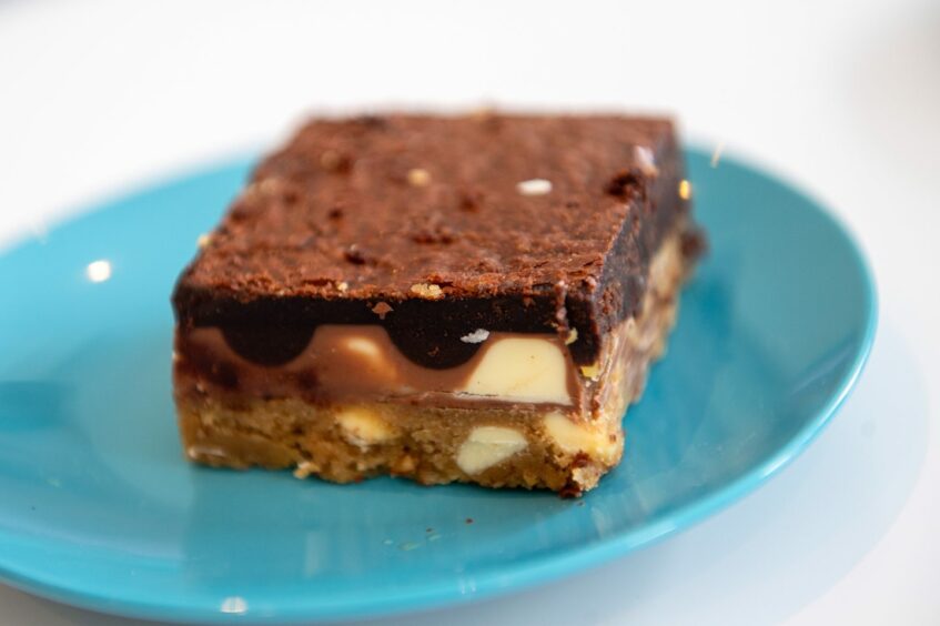 A brookie - a mix between a brownie and a cookie