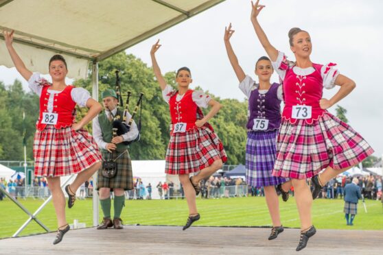 Highland Dancers added a splash of colour at the games on Saturday. Image Kami Thomson/DC Thomson