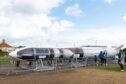 The UK Space Agency Giant Rocket's has landed at the Beach Esplanade in Aberdeen to encourage people to get into science. Image: Kami Thomson/DC Thomson