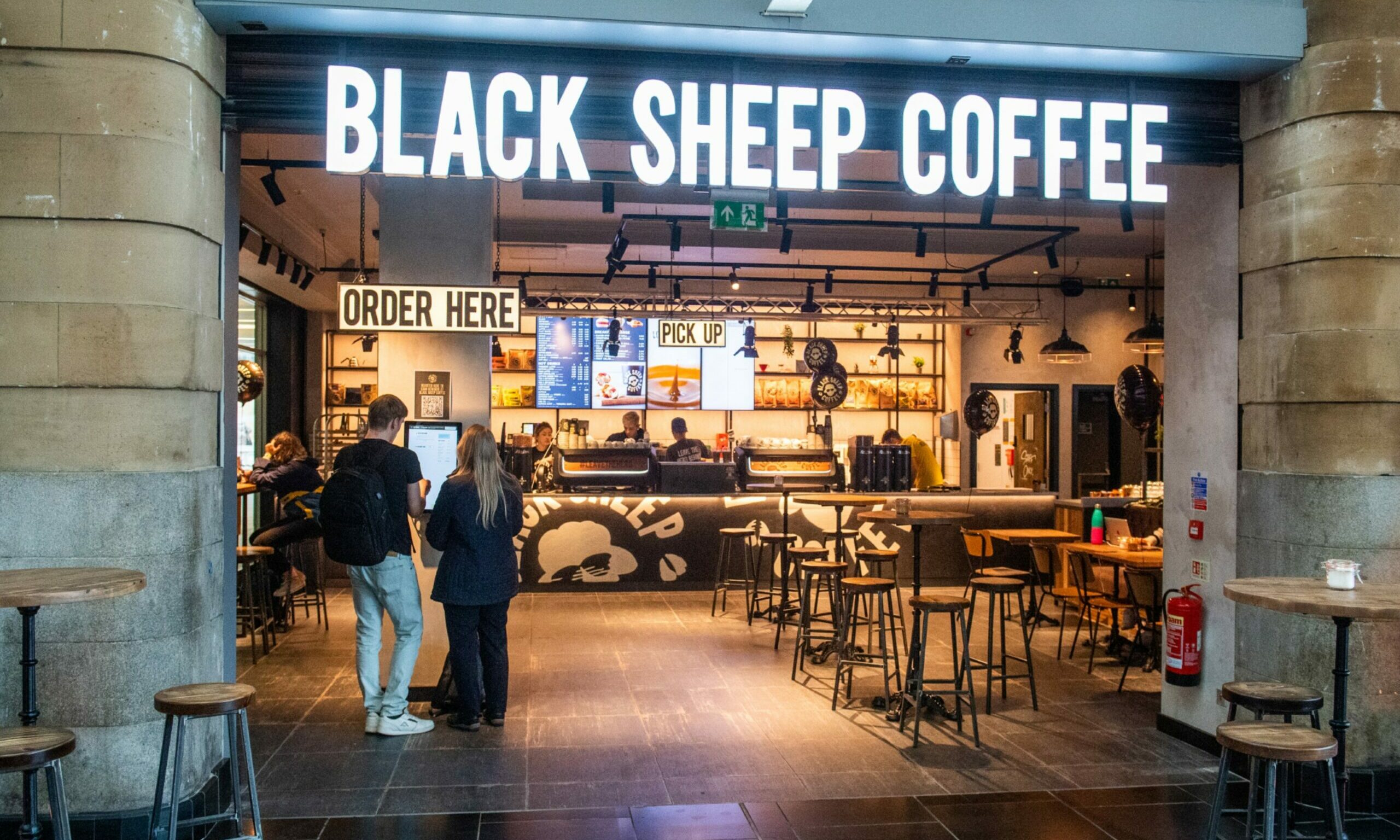 The Black Sheep Coffee branch at Union Square, which opened at the time that Caffe Nero closed its branch on the junction of Union Street and Market Street