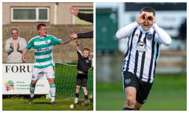 Kyle MacLeod of Buckie Thistle, left, and Fraserburgh's Scott Barbour are looking forward to today's clash.