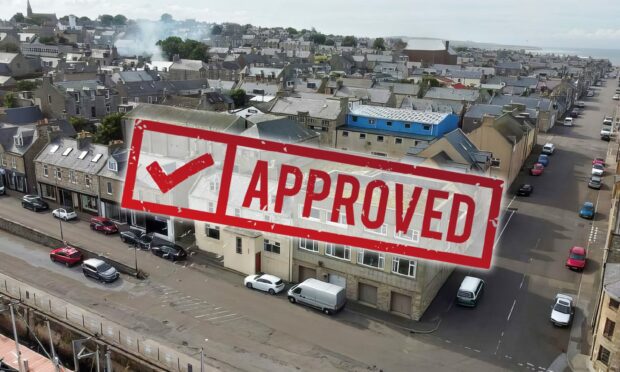 Plans approved to breathe new life into former Lossie bar site. Image: Roddie Reid/ DC Thomson
