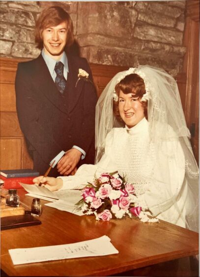 Maurice and Ruth on their wedding day